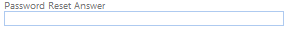 5. Password Reset Answer
