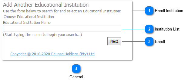 Step 3 - Enroll Institution