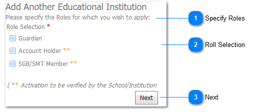 Step 4 - Role Selection